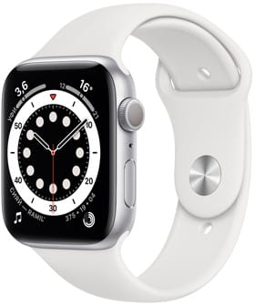 Apple Watch 6 Алюминий серебристый / белый спортивный
